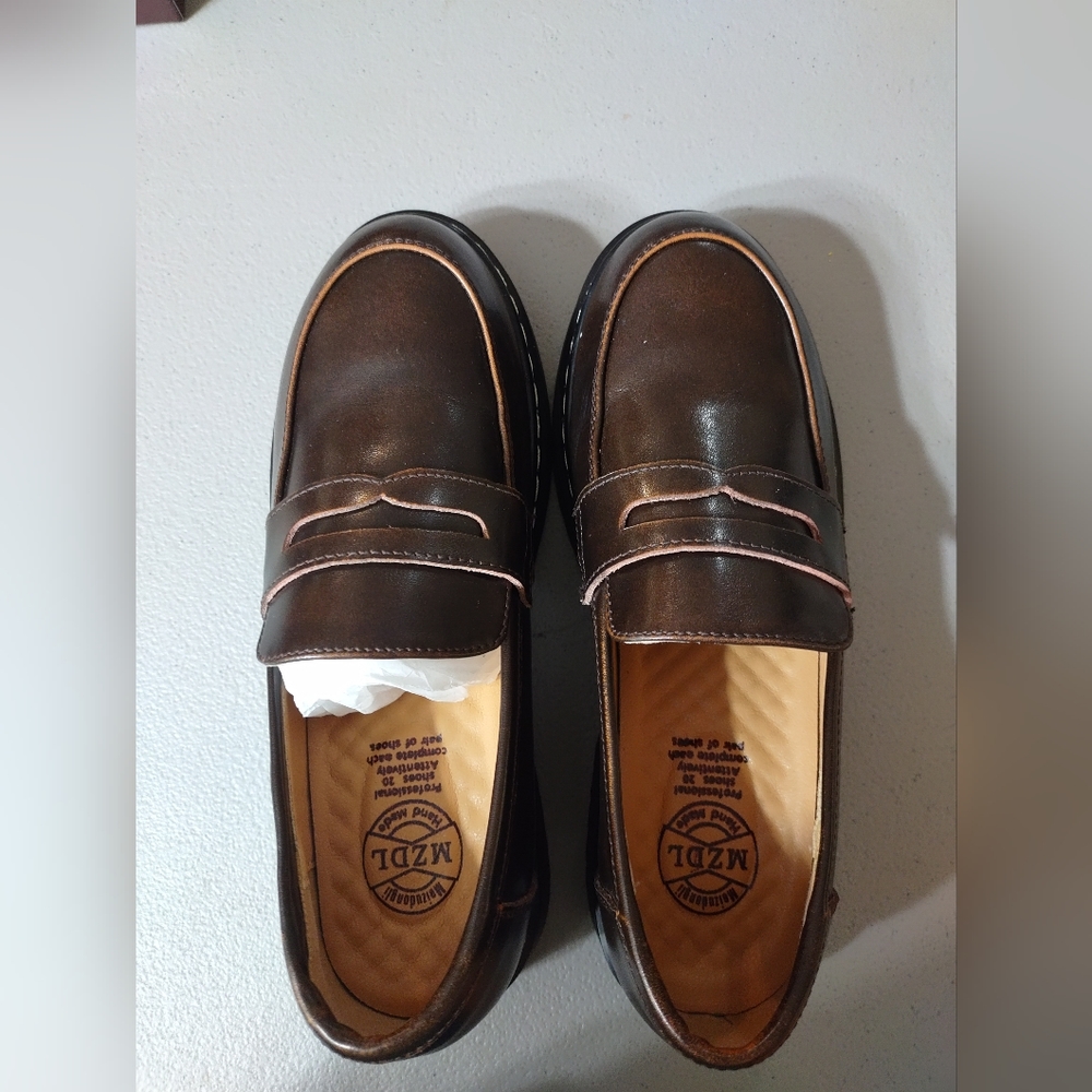 MZDL Japanese Handmade Womens Loafers Size 8